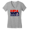 usa basketball logo Women's V-Neck T-Shirt