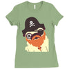 pug in a crew Ladies Fitted T-Shirt