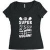 Be A Super Hero For Animals Go Vegan! Women's Triblend Scoop T-shirt