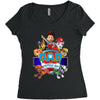 paw patrol birthday boy dad Women's Triblend Scoop T-shirt