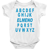 alphabet abc elemno Baby Onesie