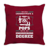 Never Underestimate A Pops With An Engineer Degree Throw Pillow