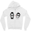 SKULL ON TWO FACE Zipper Hoodie