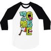 zombie font 3/4 Sleeve Shirt