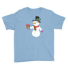 smiling snowman holding out christmas Youth Tee