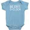 beer o'clock   mens funny Baby Bodysuit