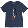 peace and love usa flag V-Neck Tee