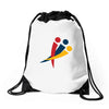 red blu yellow Drawstring Bags