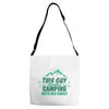 This Guy Loves Camping With His Family Adjustable Strap Totes