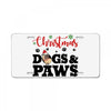 christmas dogs and paws License Plate