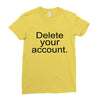 delete your account Ladies Fitted T-Shirt