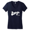 the loop where chicago rocks fm 97.9 Women's V-Neck T-Shirt
