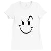 evil acid house smiley smily face mens t shirt Ladies Fitted T-Shirt