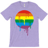 rainbow colored stripes dot running splashes T-Shirt