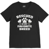 rescued is my favorite breed V-Neck Tee