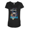who loves frenchies Maternity Scoop Neck T-shirt