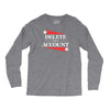 delete your account Long Sleeve Shirts