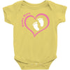 Baby Girl with Heart Any Name Customized Baby Bodysuit