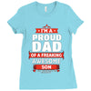 proud dad son Ladies Fitted T-Shirt