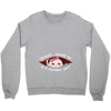 October Peeking Out Asian Baby Girl Crewneck Sweatshirt