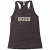 boss funny Racerback Tank