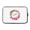 Floral Baby Name Laptop sleeve