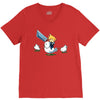 mighty hero atop a chicken V-Neck Tee