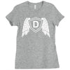 letter d with wings Ladies Fitted T-Shirt