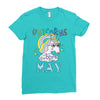 unicorns are born in may cute unicorn Ladies Fitted T-Shirt
