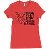 v8 global warming Ladies Fitted T-Shirt
