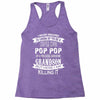 Super Cool Pop Pop Of A Freaking Awesome Grandson Racerback Tank