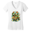 mommy!!! my candy is stolen by zombie Women's V-Neck T-Shirt