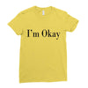 i'm okay Ladies Fitted T-Shirt