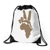 peace to africa Drawstring Bags