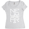 neyma white logo Women's Triblend Scoop T-shirt