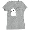 sad ghost Ladies Fitted T-Shirt