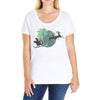 tropical santa Ladies Curvy T-Shirt