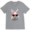 Easter Bunny Face Too Hip To Hop V-Neck Tee