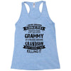 Super Cool Grammy Of A Freaking Awesome Grandson Racerback Tank