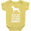 not just a dog person i'm a boxer mommy! Baby Bodysuit