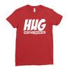 hug machine funny joke Ladies Fitted T-Shirt