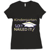 kindergarten 2017 nailed it graduation Ladies Fitted T-Shirt