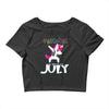 july born unicorns Crop Top