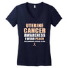 Uterine Cancer Awareness I Wear Peach For Some Special To Me Women's V-Neck T-Shirt