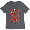 rood en wit V-Neck Tee