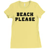 Beach Please Ladies Fitted T-Shirt