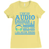 audio engineer tee Ladies Fitted T-Shirt