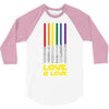 Lightsaber Rainbow - Love Is Love 3/4 Sleeve Shirt