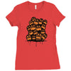 halloween ghost Ladies Fitted T-Shirt