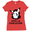 viva la evolucion Ladies Fitted T-Shirt